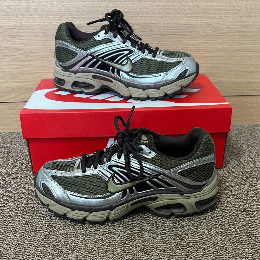 Nike Olive Green Silver Black Women's Athletic Sneakers